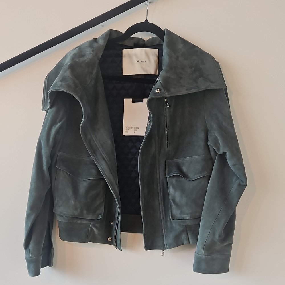 Adam Lippes Slate Suede Jacket